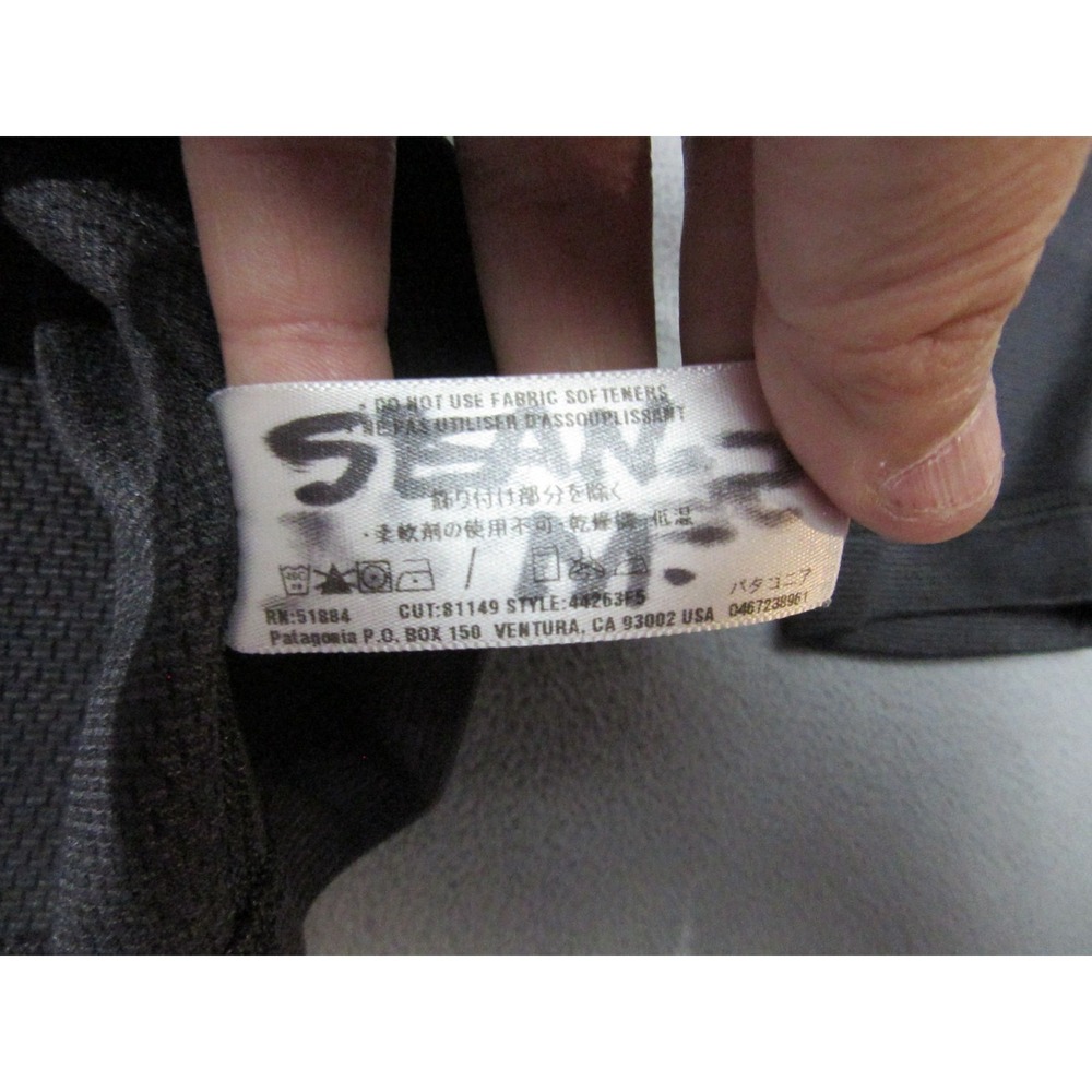 Patagonia Shirt Mens Medium Black Capilene 1/4 Zip Worn Wear Base Layer Stretch - Picture 5 of 10